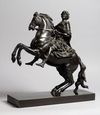 D'après François-Joseph Bosio (1768-1848) Statue équestre de Louis XIV à cheval en...