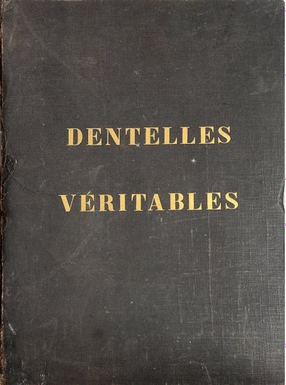 null Dentelles véritables, album d'échantillons, fin du XIXe siècle, volants et entre-deux...
