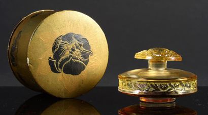 LENTHERIC «Lotus d'Or» - (années 1920) Présenté dans son coffret tambour en carton...