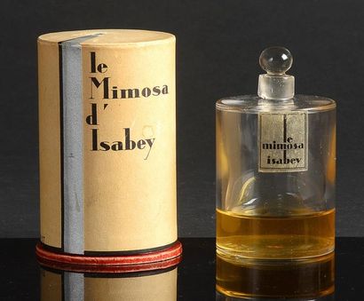 ISABEY «Le Mimosa» - (années 1930) Présenté dans son coffret cylindre en carton gainé...