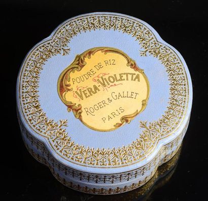 ROGER & GALLET «Vera Violetta» - (années 1900) Elégante boite de poudre cylindrique...