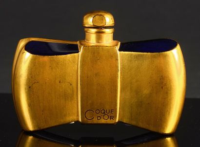 GUERLAIN «Coque d'Or» - (1937) Dans sa plus petite taille, flacon en cristal teinté...