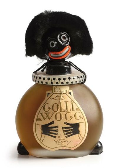 VIGNY «Le Golli-Wogg» - (1918) Dans sa plus grande taille, flacon africaniste en...