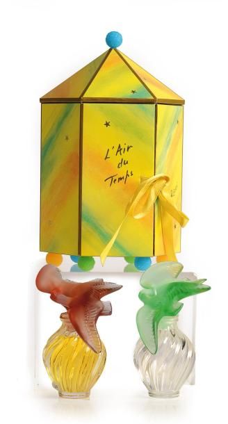 NINA RICCI «L'Air du Temps» - édition en couleur - (années 1990) 2 flacons modèle...