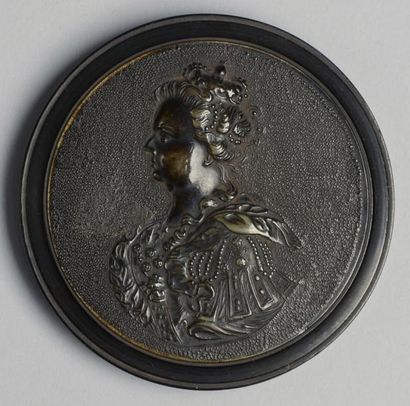 null Elisabeth Ière, impératrice de Russie (1709-1762). Couvercle d'une boîte en...