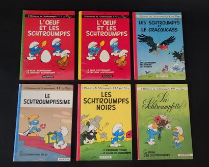 PEYO THE SMURFS. ALBUMS COLLECTION In original edition: T.3 La Schtroumpfette + T.4...