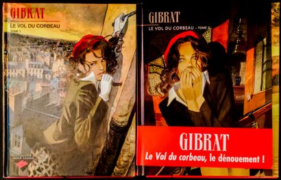 GIBRAT SET OF ALBUMS.
Set including : Le vol du corbeau Tome 1, EO, good condition...