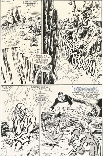 BUSCEMA, JOHN (1927-2002) AVENGERS #266, PAGE 14 (1986)
India ink and corrective...