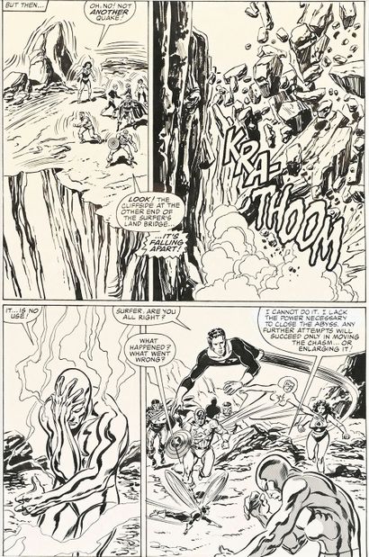 BUSCEMA, JOHN (1927-2002) AVENGERS #266, PAGE 14. (1986)
Encre de Chine et gouache...