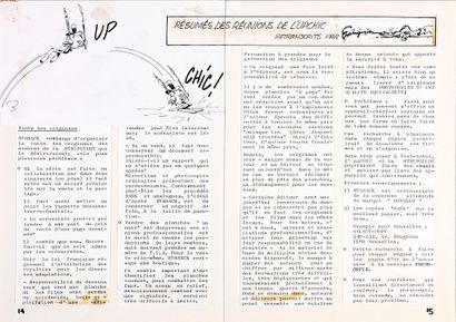 FRANQUIN, ANDRE (1924-1997) SUMMARY OF THE UPCHIC MEETINGS.
Printing, collage, Indian...