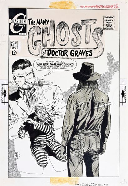 APARO, JIM (1932-2005) ORIGINAL COVER FOR AN AMERICAN MAGAZINE CHARLTON COMICS "THE...