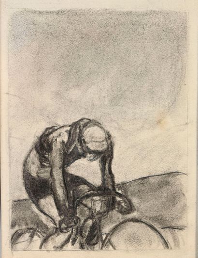 BOFA,GUS (1883-1968) THE CYCLIST. Pencil drawing on paper. 14.3x18.8 cm (at sigh...