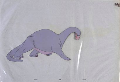 null ANIMATION. SET OF 4 CELLULOID REPRESENTING A DINOSAUR.
34x49 cm