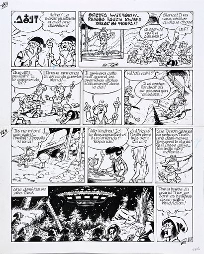 GOS (ROLAND GOOSSENS, DIT.1937) LE SCRAMEUSTACHE, TOME 13 PLANCHE 18
Encre de Chine...