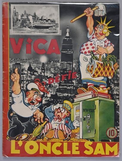 VICA Vica défie l'oncle Sam, édition originale, ouvrage broché publié en 1942 à la...
