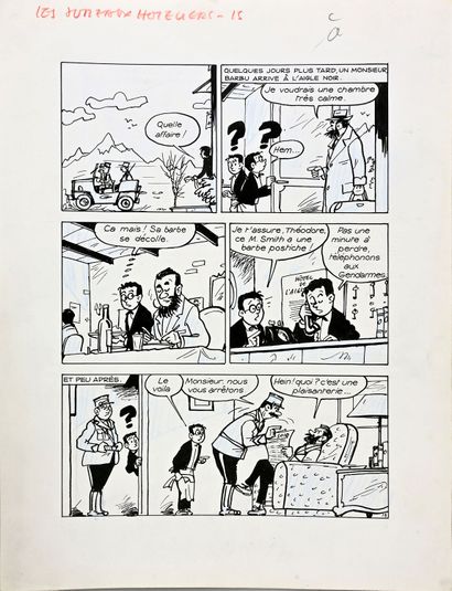 LACROIX, Pierre (1912-1994) THE HOTEL TWINS. Set of 16 original plates of a complete...
