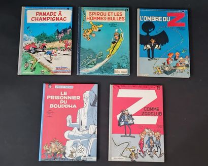 FRANQUIN COLLECTION SPIROU AND FANTASIO ROUND BACK. Set of 24 albums (Tomes 1 to...