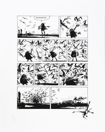 FRANQUIN SERIGRAPHY LES IDEES NOIRES.
In very good condition, not in trade, numbered...