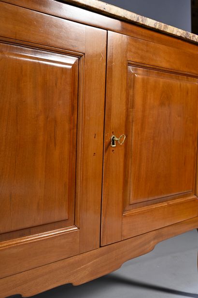 null Rare chest of drawers with doors or sideboard in solid mahogany and mahogany...