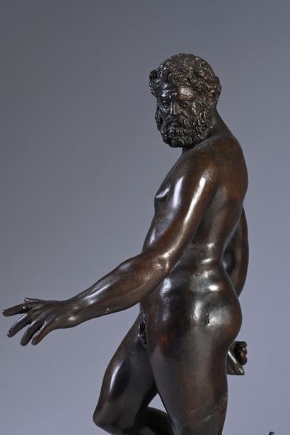 Italie du Nord, XVIIIe siècle, d'après Giambologna Neptune
Sculpture en bronze à...