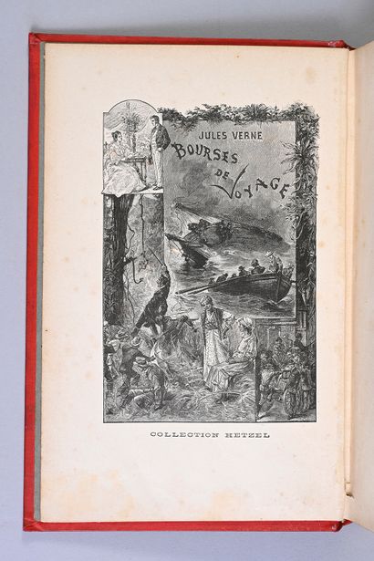 null Exceptionnelle collection des 47 volumes de Jules Verne, le dos au phare et...