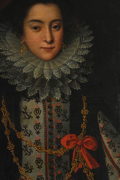 Ecole de Modène, entourage de Sante Peranda (1566-1638) Portrait présumé d'une princesse...