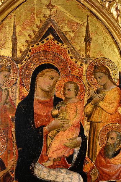 NICCOLO DI PIETRO GERINI Connu à florence de 1368 à 1415 The Virgin and Child on...