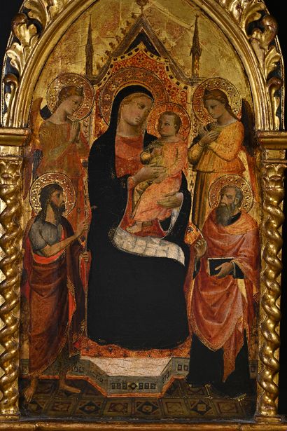 NICCOLO DI PIETRO GERINI Connu à florence de 1368 à 1415 La Vierge et l'Enfant en...