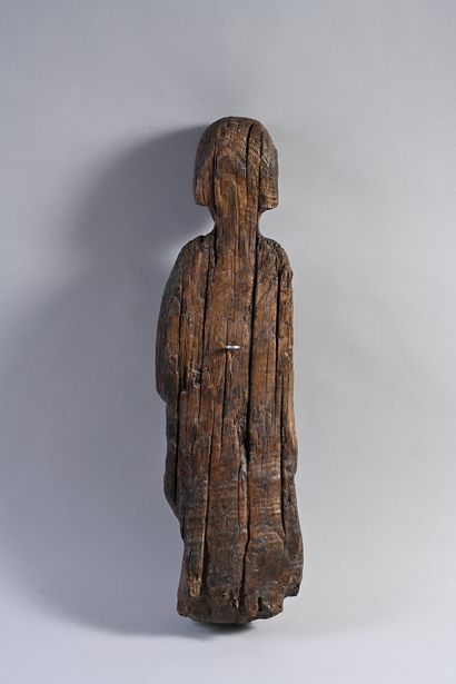 null Saint John in carved oak. Standing, he holds a book in his left hand.
Spain,...