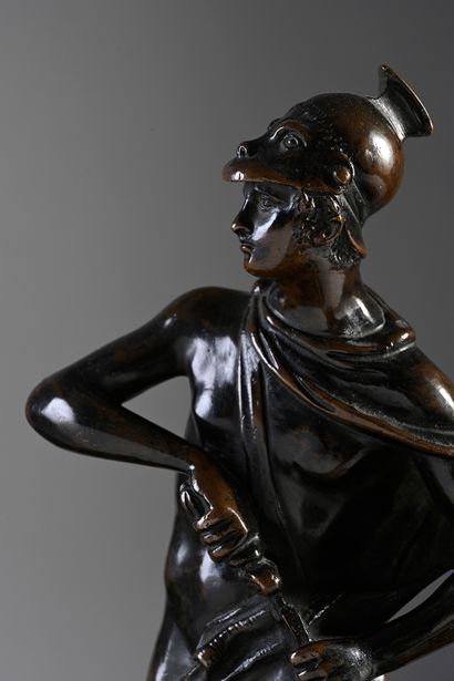 D'après Tiziano Aspetti Paire de statuettes représentant Mars et Minerve.
Bronze...