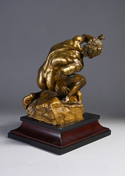 null Le vaincu sabin
Bronze doré.
Italie, XVIIe siècle.
H. 25,8 cm. L. 18 cm. P....