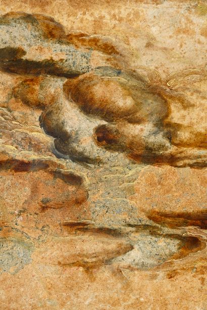 École italienne du XVIIe siècle Jonas et la baleine
Peinture sur pierre.
42 x 33...
