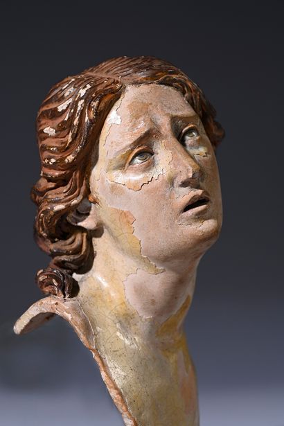 null Head of Saint Anthony and Mary Magdalene.
Polychrome terracotta, eyes in sulfur.
H....