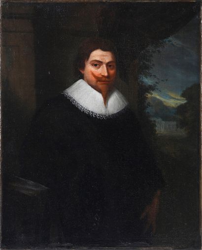 École Flamande de la fin XVIIe siècle, suiveur de Van Dyck Portrait d'homme et de...