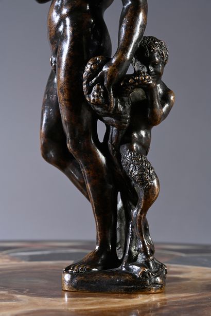 Pietro da Barga (actif vers 1574 - 1588) Bacchus accompagné d'un satyre.
Bronze à...
