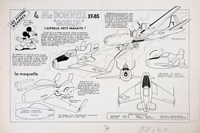 null DISNEY (Studios) Les avions bizarres présentés par Mickey : Le Mc Donnelle XF-85...