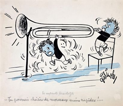null FARINOLE, Pierre (1906-1960)
Ensemble de six dessins, dimensions variées.
Crayon,...