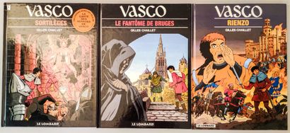 null CHAILLET. Collection d'albums Vasco comprenant les tomes 1 à 9, 11 à 15, 18,...