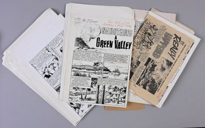 null TEX BILL, n° 58, Sabotages à Green Valley. Editions Aredit 1969. Ensemble comprenant...