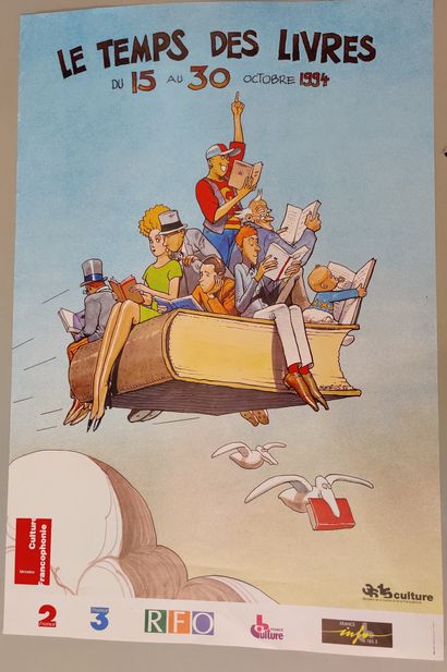 null MOEBIUS. POSTERS.
Lot of Moebius posters including : 
Poster Le temps des livres,...