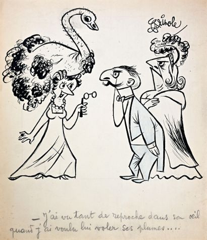 null FARINOLE, Pierre (1906-1960)
Ensemble de six dessins, dimensions variées.
Crayon,...