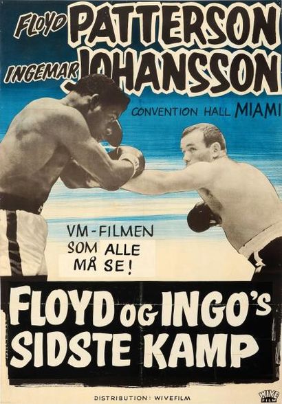 null Affiche du film pour le combat entre Floyd Patterson et Ingemar Joansson à Miami...