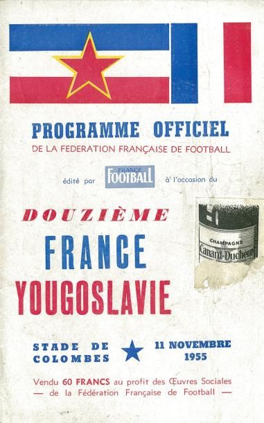 null Programme officiel de la rencontre Internationale entre la France et la Yougoslavie...