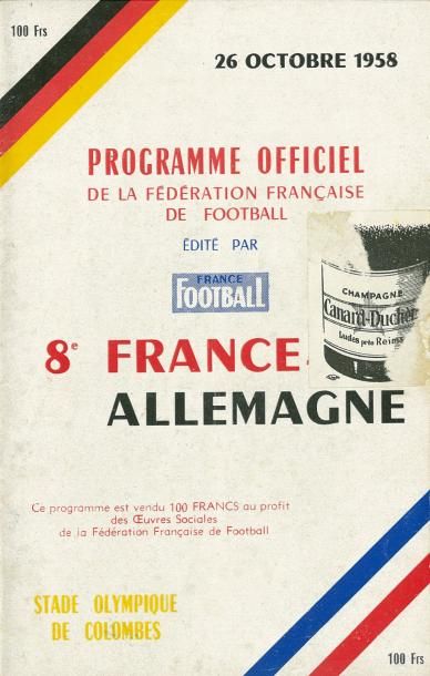 null Programme officiel de la rencontre Internationale entre la France et l'Allemagne...