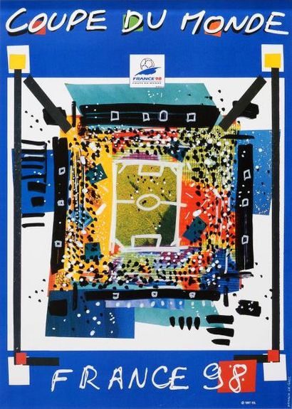 null Ensemble de 11 affiches officielles pour la Coupe du Monde 1998 dont l'affiche...