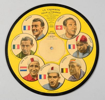 null Disque. «La chanson du Tour de France». Avec en illustration: Bobet, Coppi,...