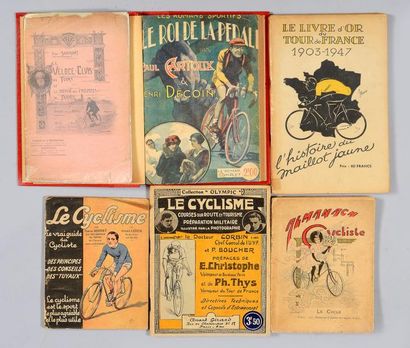 null Ensemble de 6 livres anciens sur le cyclisme. L'almanach cycliste 1894, le livre...
