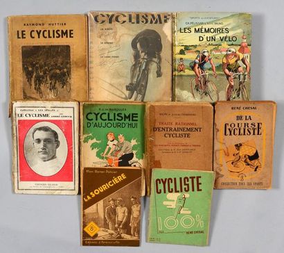 null Lot de 8 livres sur le cyclisme, états divers