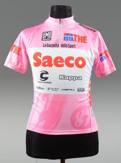 null Maillot rose porté par Gilberto Simoni avec l'équipe Saeco sur le Tour d'Italie...