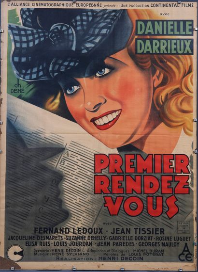 1 affiche originale du film «Premier Rendez-Vous»...